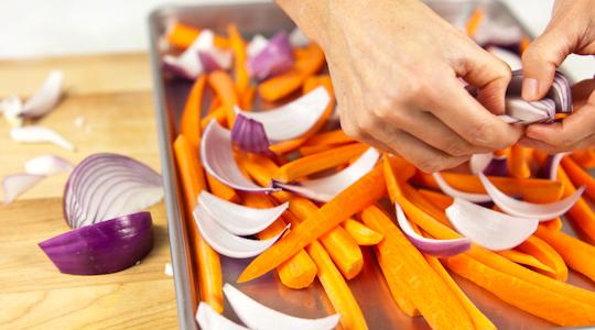 Roasted carrots and onions-10