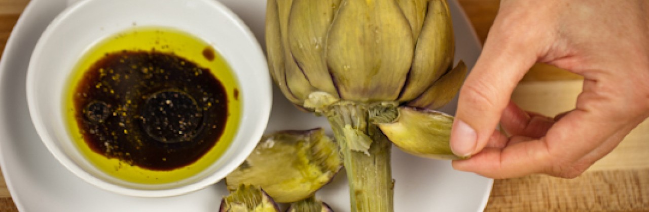 Artichokes with Balsamic Dipping Sauce