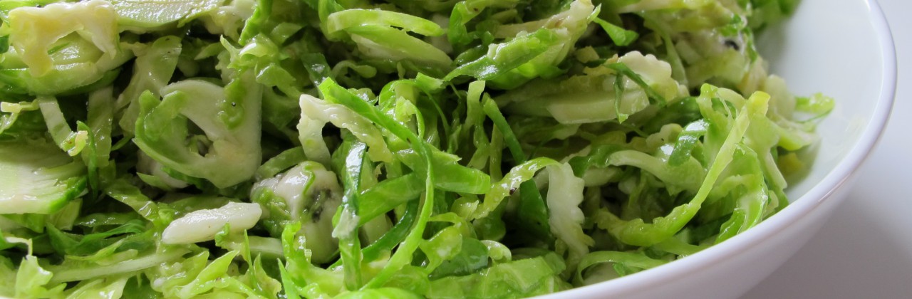 Brussels Sprout Salad with Blue Cheese Dressing