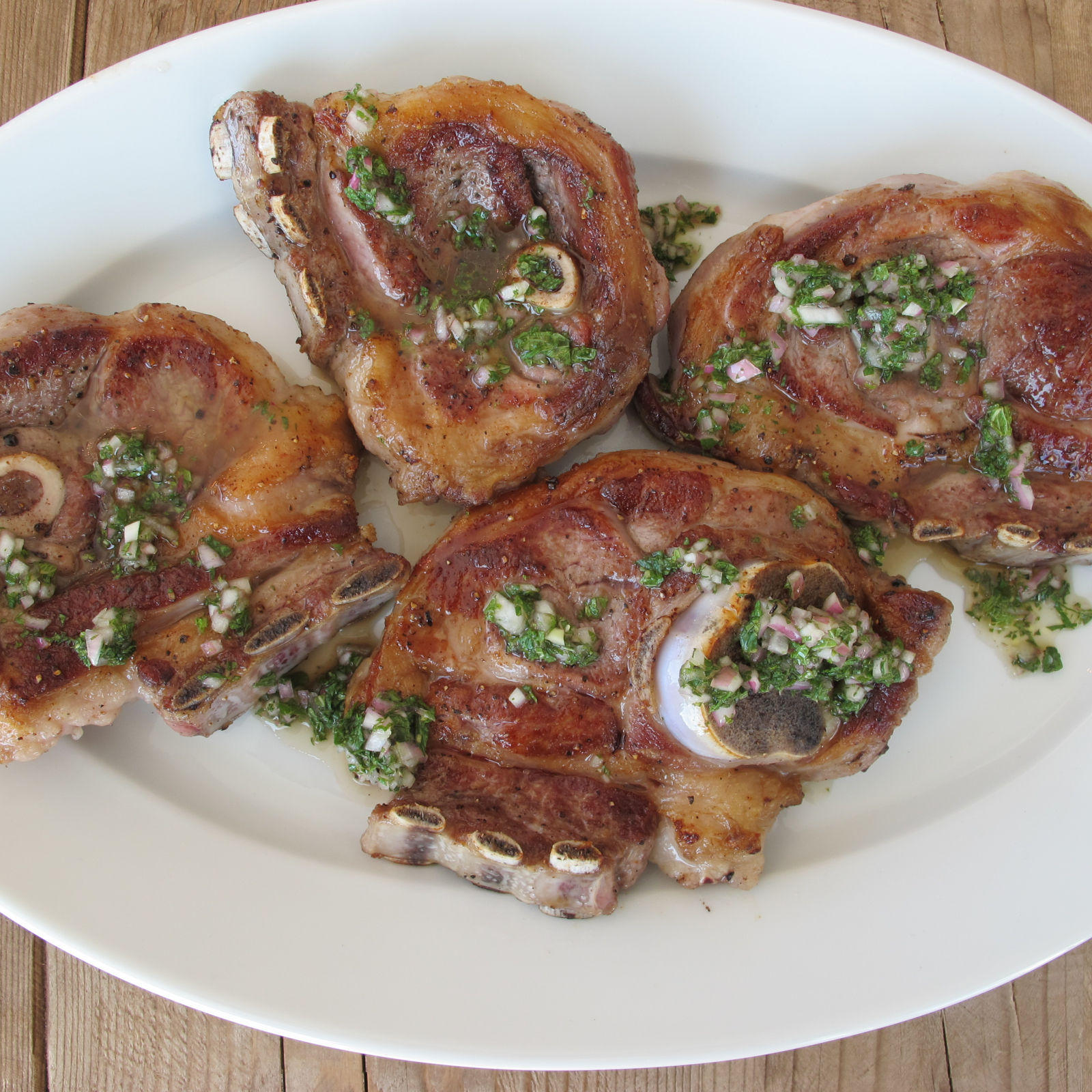 Lamb Shoulder Chops with Mint Vinaigrette