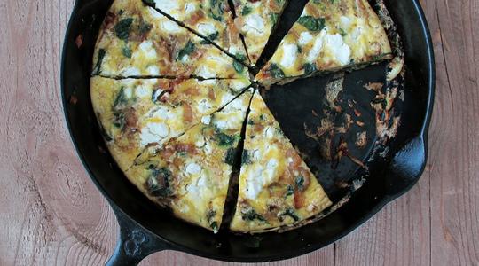Spinach and goat cheese frittata-08