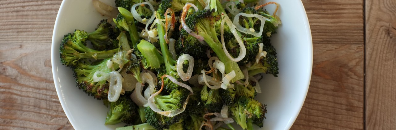 Roasted Broccoli with Shallots & Garlic