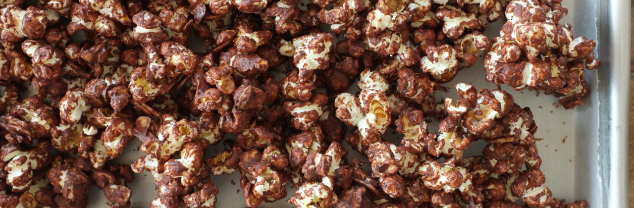 Chocolate Popcorn Almond Clusters