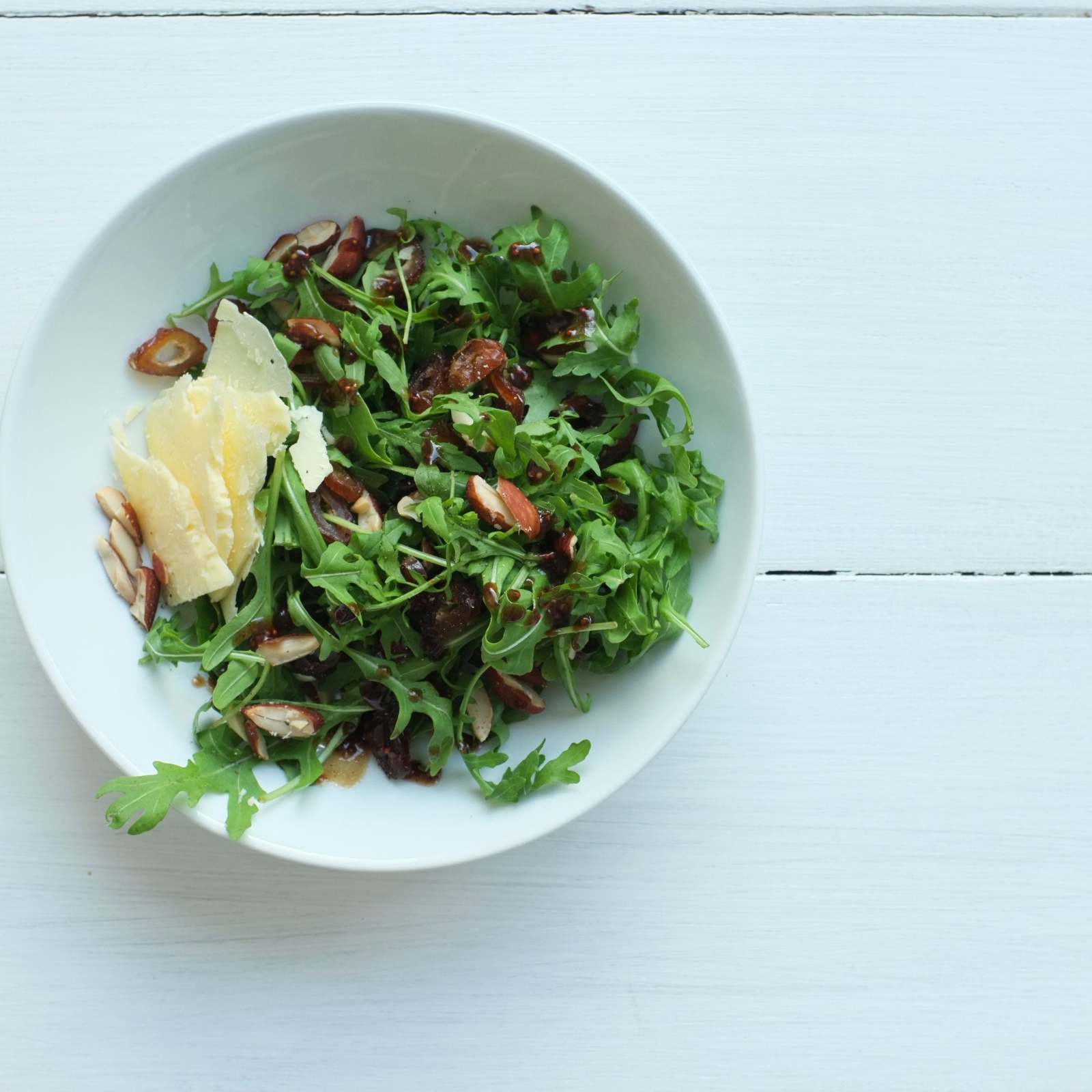 Arugula and Date Salad with Almonds and Cheddar