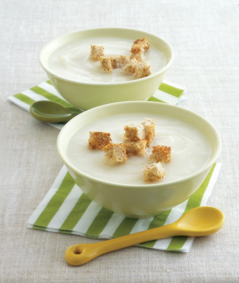 Creamy Potato Soup (with Cauliflower and Butternut Squash)