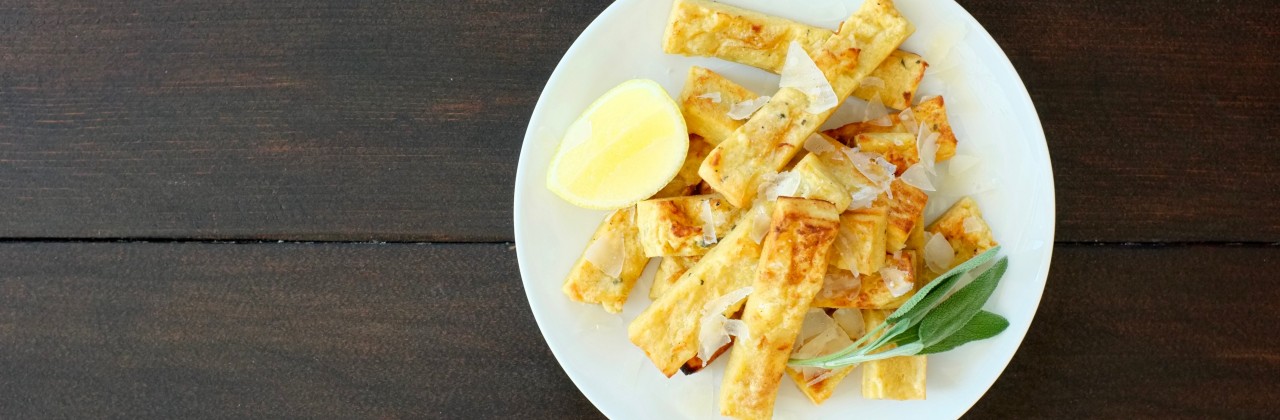 Chickpea Fries with Parmesan and Sage