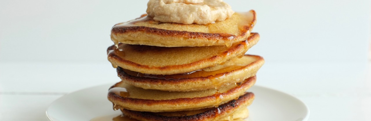 Almond Pancakes with Whipped Banana Butter