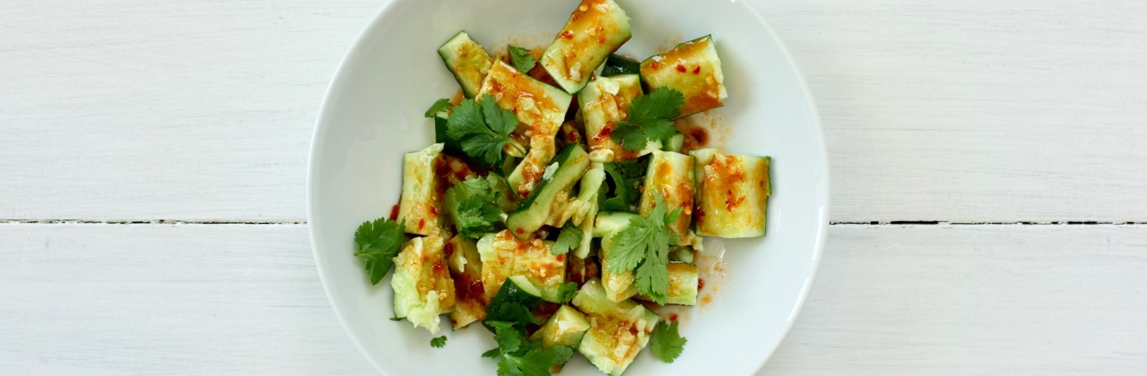 Smashed Spicy Cucumbers