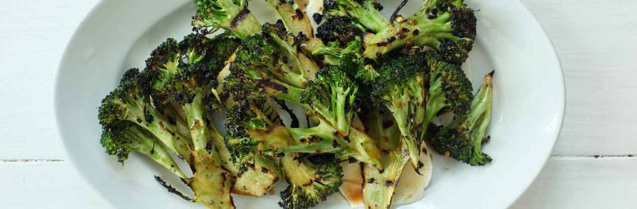 Grilled Balsamic Broccoli with Fresh Mozzarella