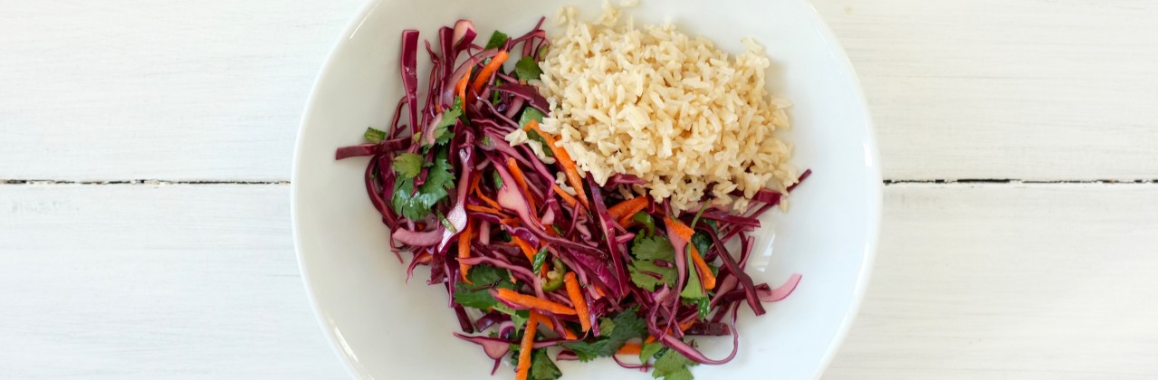 Spicy Slaw with Mint and Cilantro 