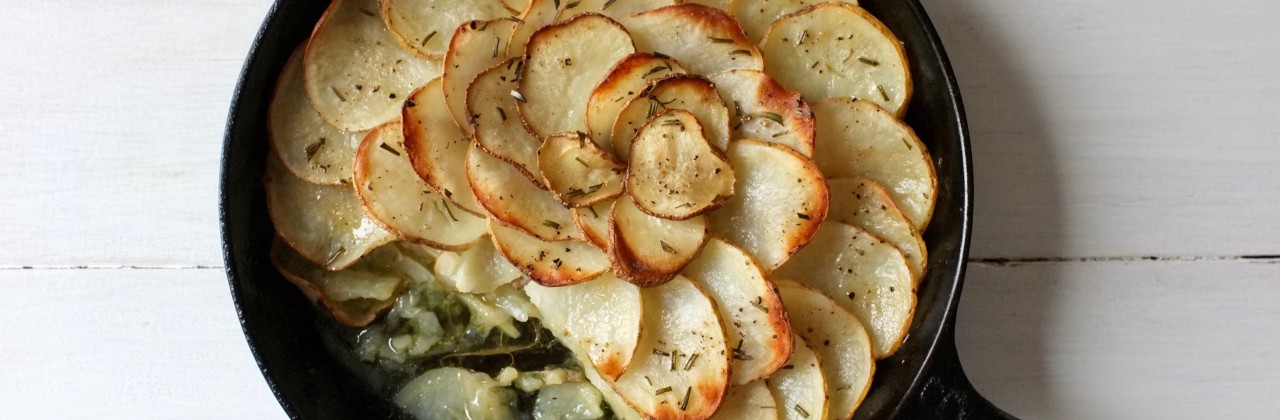 Vegan Scalloped Rosemary Potatoes 