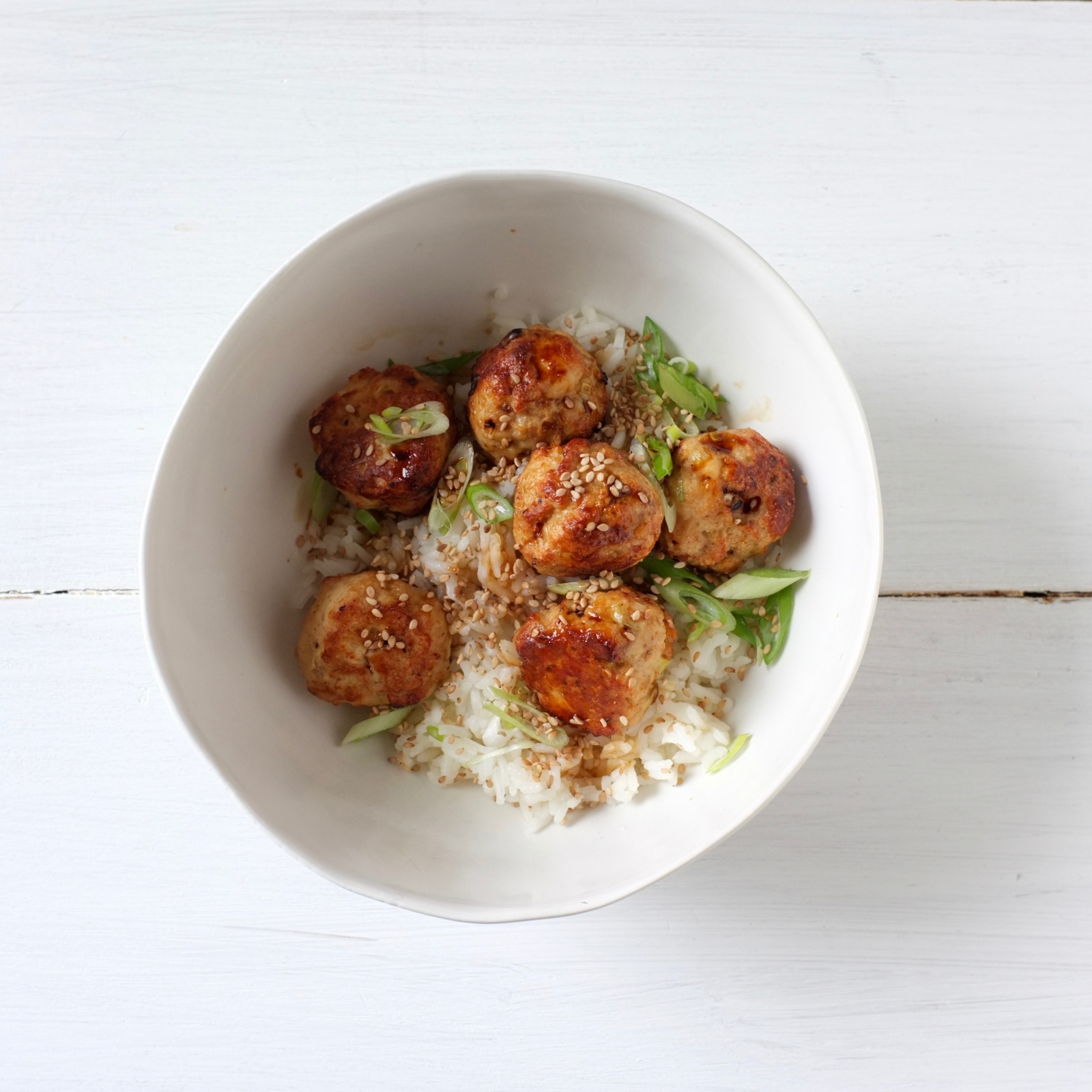 Scallion and Ginger Chicken Meatballs